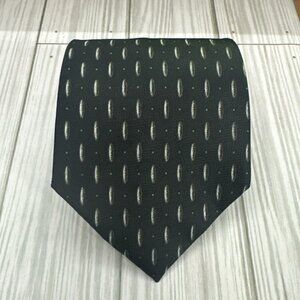 Kissa New York black geo pattern mens neck tie